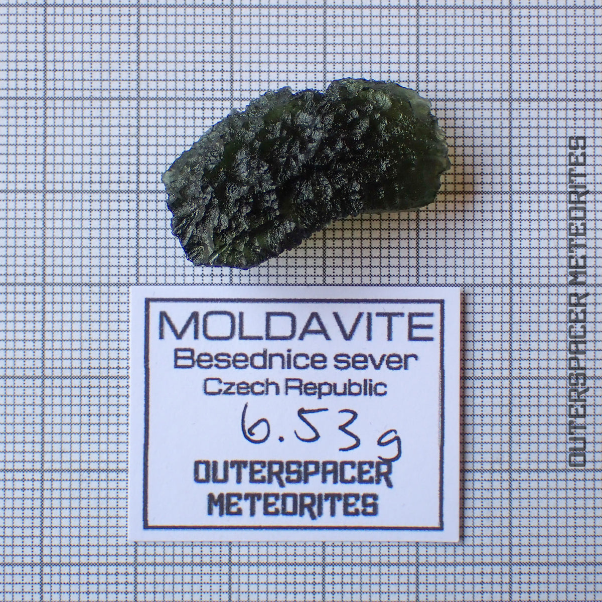 Moldavite - Tektite - Complete Individual - 6.53g - Czechia (Besednice sever)