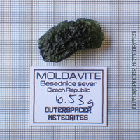 Moldavite - Tektite - Complete Individual - 6.53g - Czechia (Besednice sever)