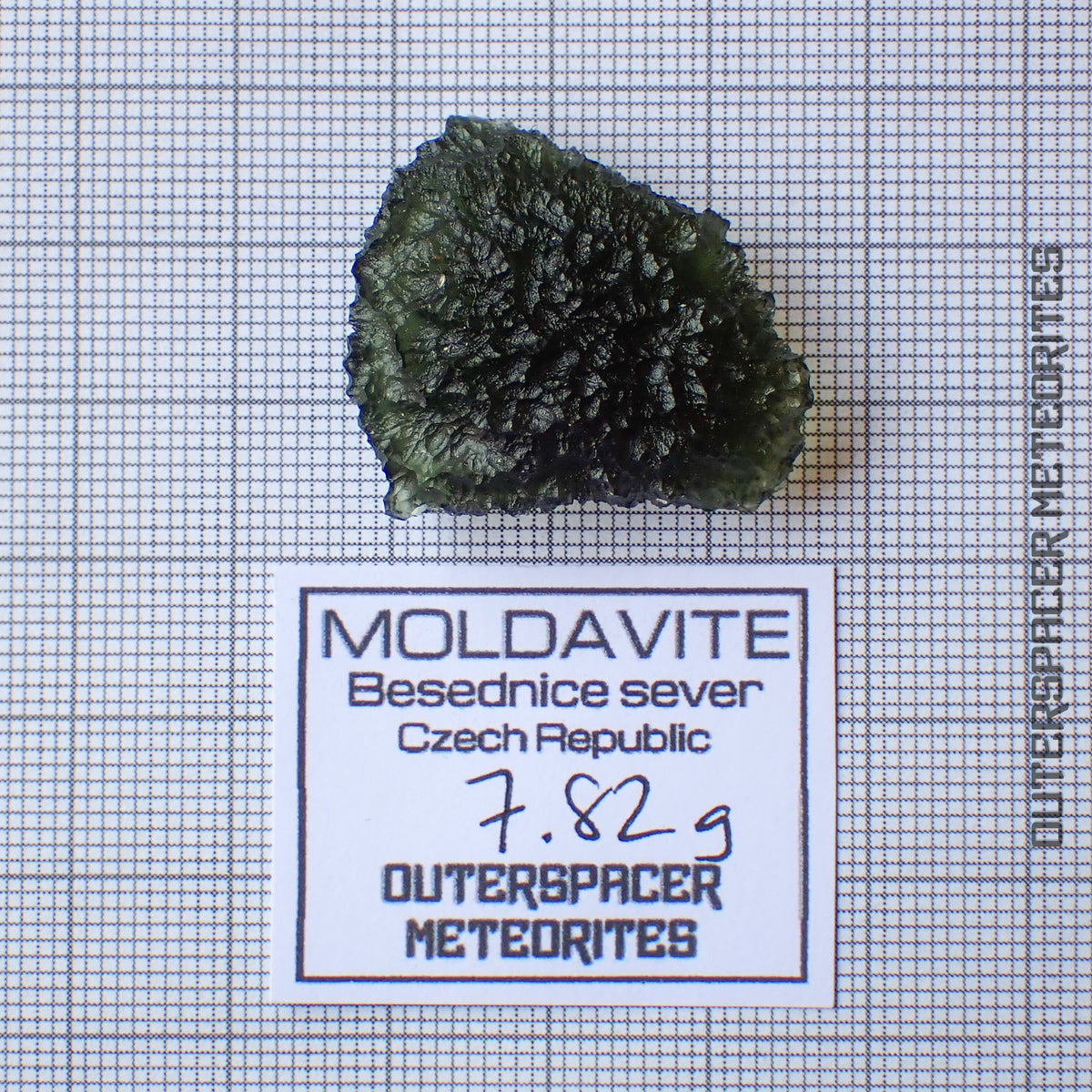 Moldavite - Tektite - Individu complet - 7.82g - Tchéquie (Besednice sever)