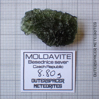 Moldavite - Tektite - Complete Individual - 8.8g - Czechia (Besednice sever)
