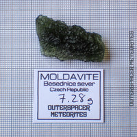 Moldavite - Tektite - Complete Individual - 6.42g - Czechia (Besednice sever)