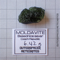 MOLDAVITE - TECTITE - Spécimen entier - 7,28g - République Tchèque (Besednice sever)