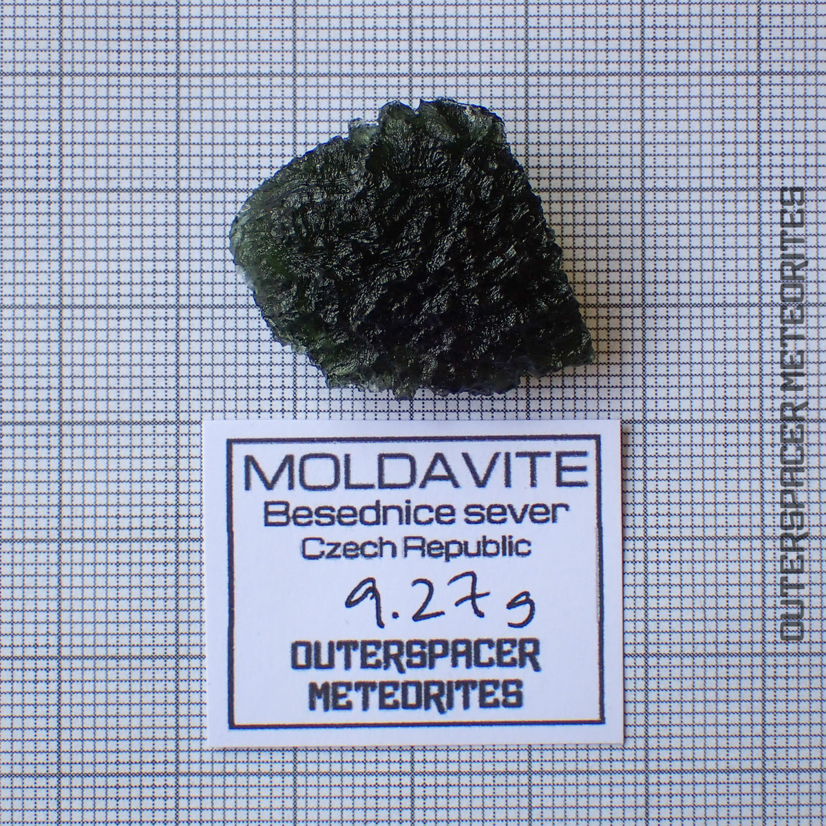Moldavite - Tektite - Complete Individual - 9.27g - Czechia (Besednice sever)