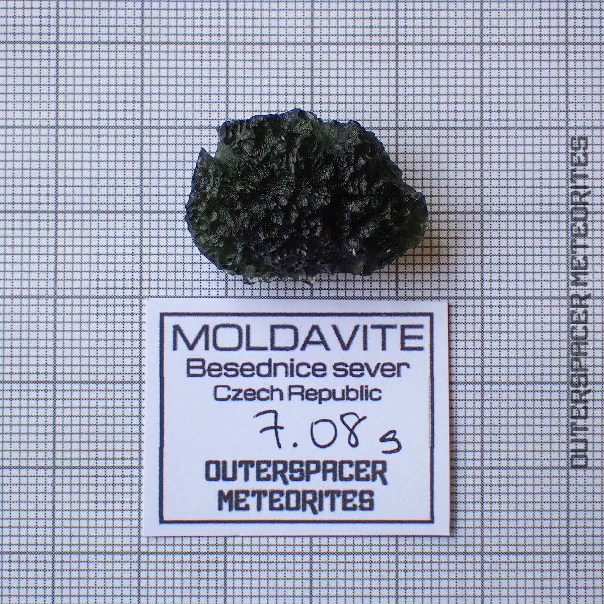 Moldavite - Tektite - Complete Individual - 7.08g - Czechia (Besednice sever)