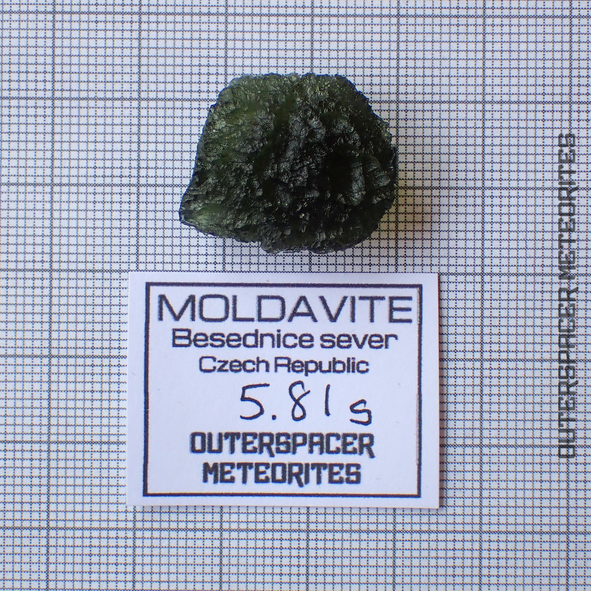 Moldavite - Tektite - Complete Individual - 5.81g - Czechia (Besednice sever)