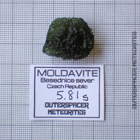 Moldavite - Tektite - Complete Individual - 5.81g - Czechia (Besednice sever)
