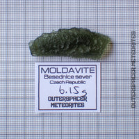 Moldavita - Tectita - Individual completo - 6.15g - República Checa (Besednice sever)