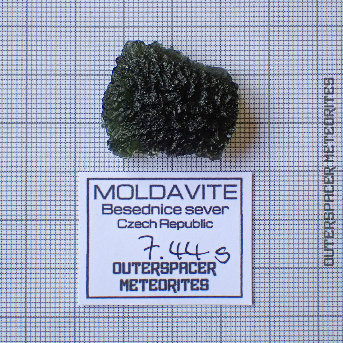 Moldavita - Tectita - Ejemplar completo - 7,44g - Chequia (Besednice sever)