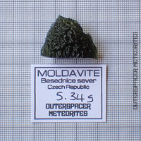 Moldavite - Tectite - Spécimen complet - 5,34g - Tchéquie (Besednice sever)
