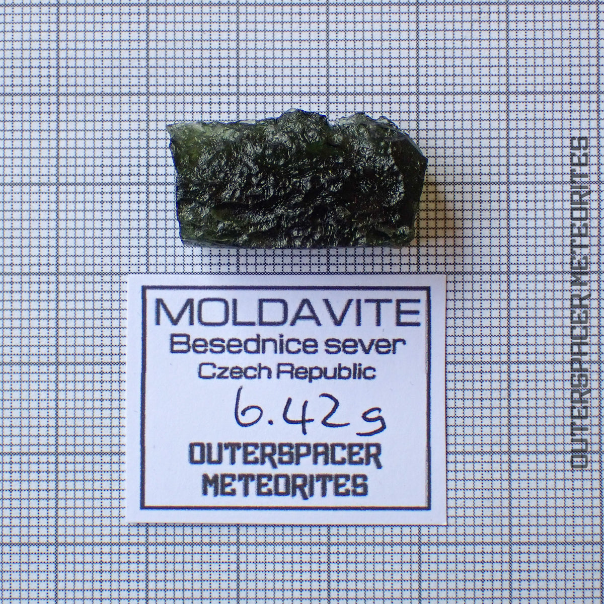 Moldavita - Tectita - Ejemplar completo - 6,42g - Chequia (Besednice sever)