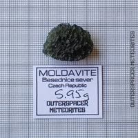 MOLDAVITE - TECTITE - PIECE COMPLÈTE - 5.95g - RÉPUBLIQUE TCHÈQUE (Besednice sever)
