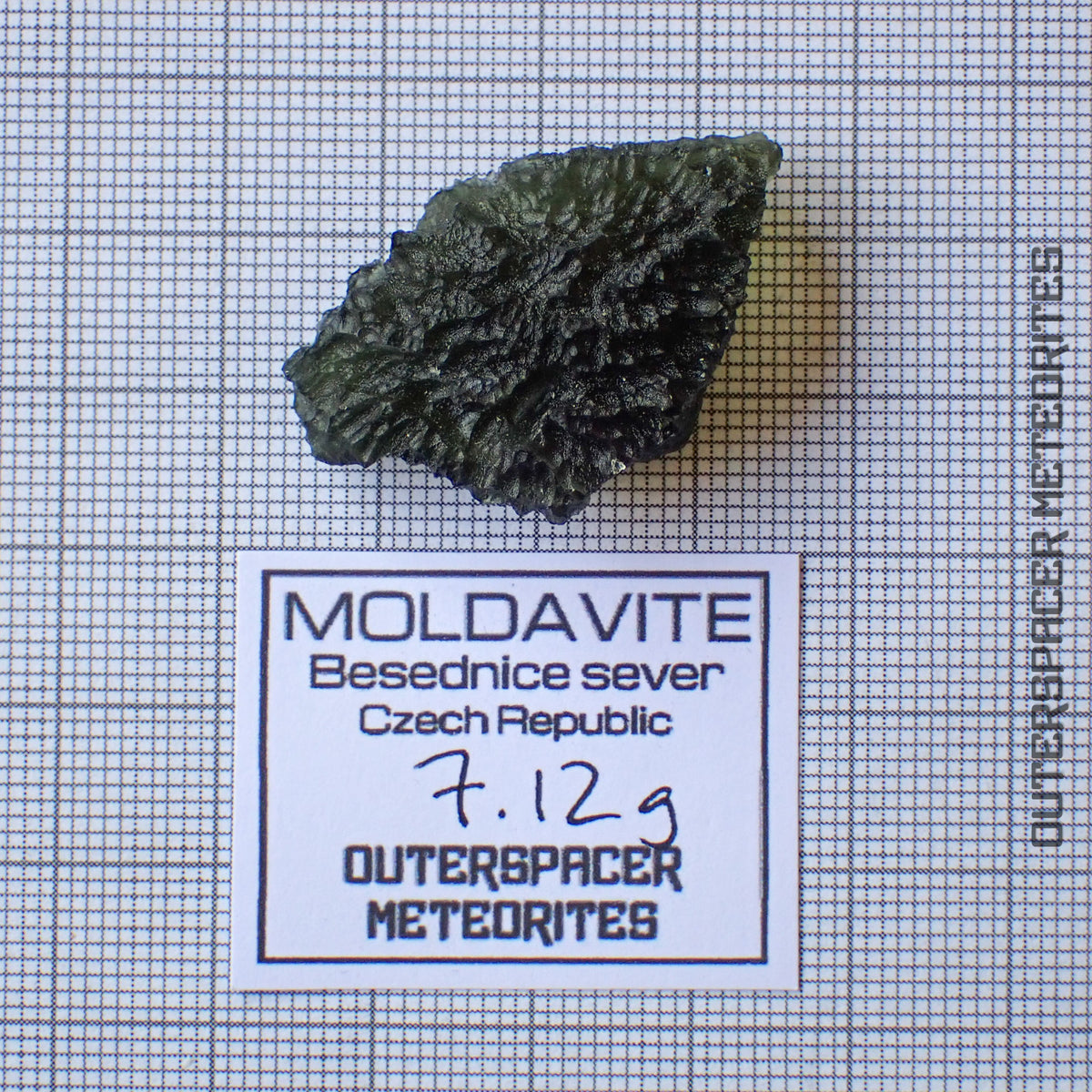 Moldavite - Tektite - Complete Individual - 7.12g - Czechia (Besednice sever)