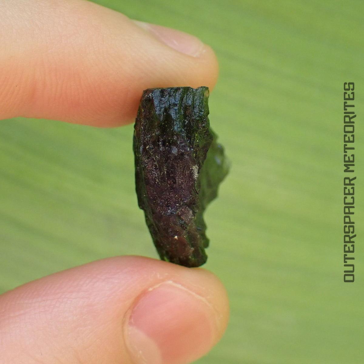 Moldavite - Tectite - Individu complet - 6,06g - Tchéquie (Besednice sever)