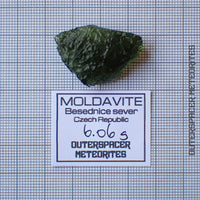 Moldavite - Tectite - Individu complet - 6,06g - Tchéquie (Besednice sever)
