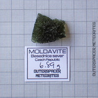 Moldavite - Tektite - Complete Individual - 6.89g - Czechia (Besednice sever)