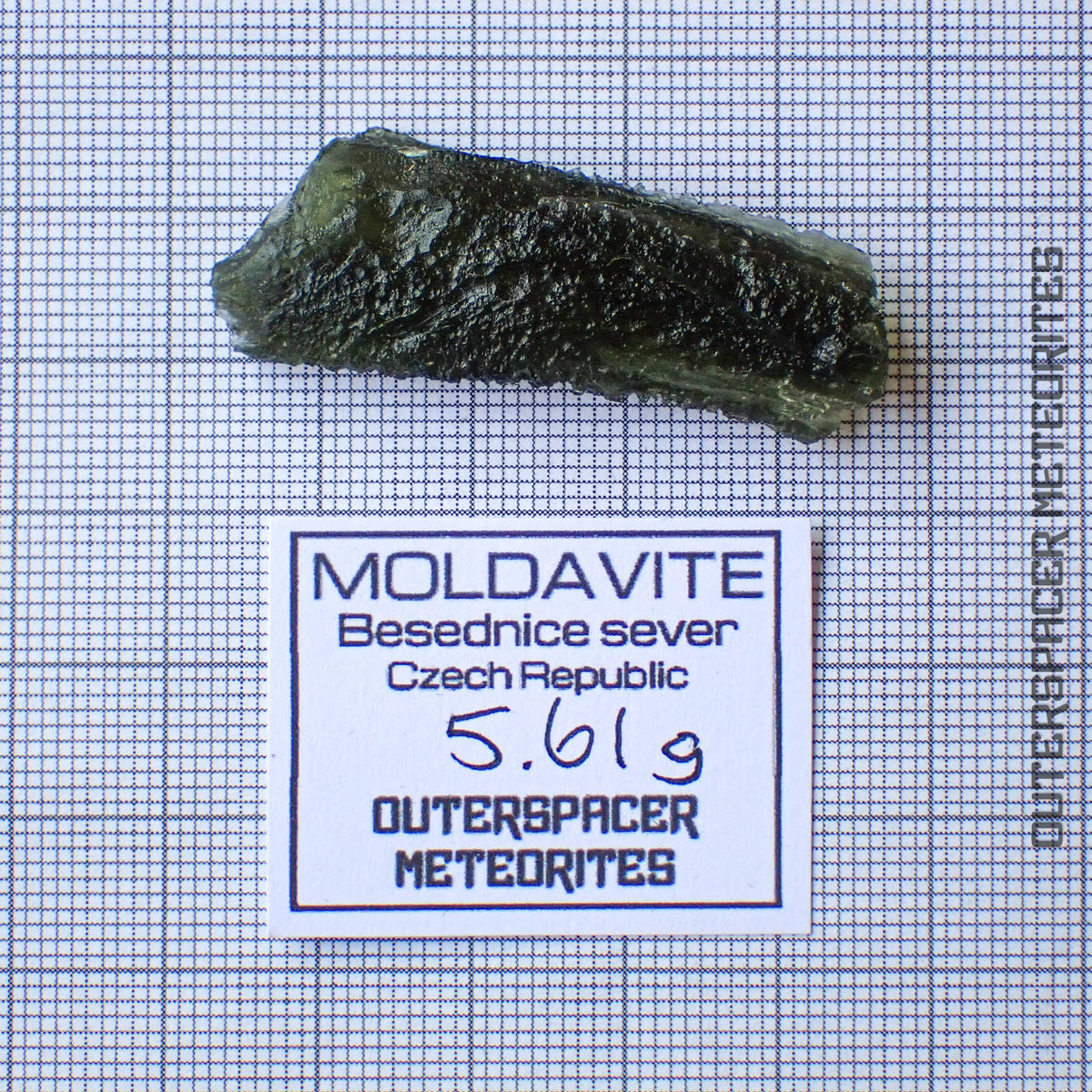 Moldavita - Tectita - Espécimen completo - 5.61g - Chequia (Besednice sever)