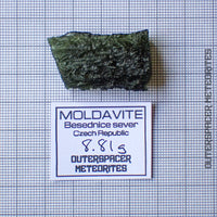 Moldavita - Tectita - Espécimen completo - 8.81g - República Checa (Besednice sever)