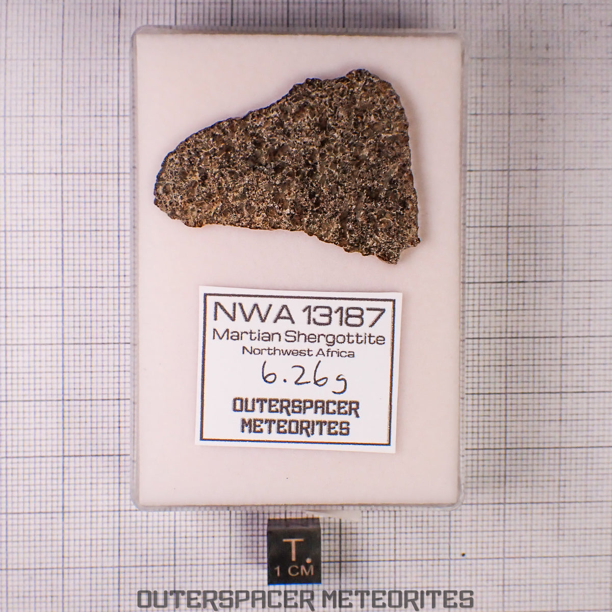 NWA 13187 - Martian Shergottite (Diabasic) - Complete Slice - 6.26g - Northwest Africa