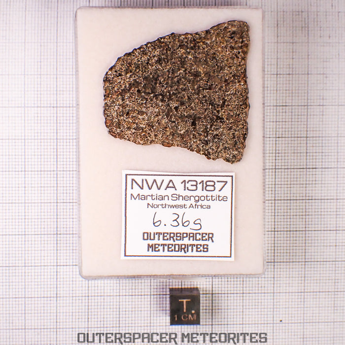 NWA 13187 Martian Shergottite (Diabasic) - Complete Slice - 6.36 g - Northwest Africa