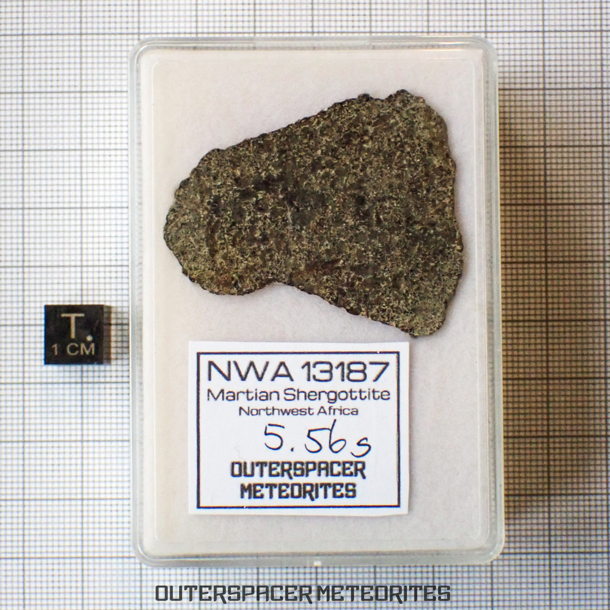 NWA 13187 - Martian Shergottite (Diabasic) - Complete Slice - 5.56g - Northwest Africa