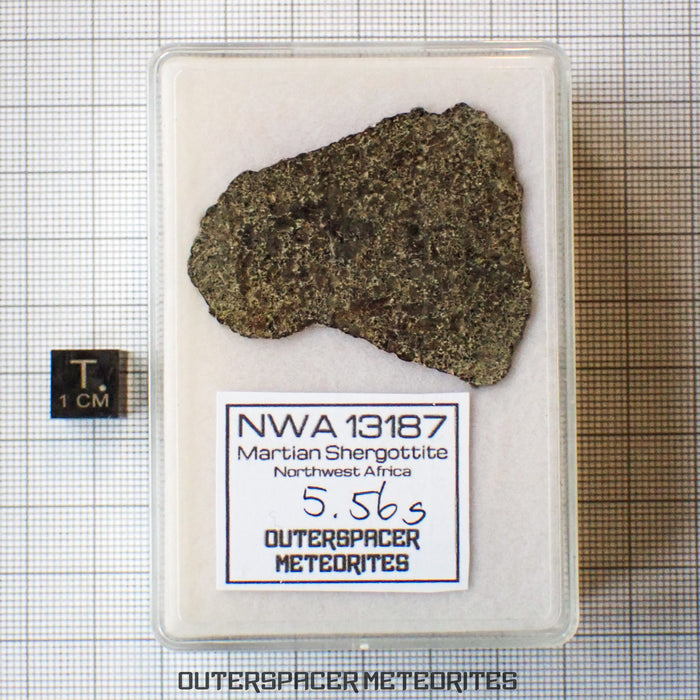 NWA 13187 - Martian Shergottite (Diabasic) - Complete Slice - 5.56g - Northwest Africa