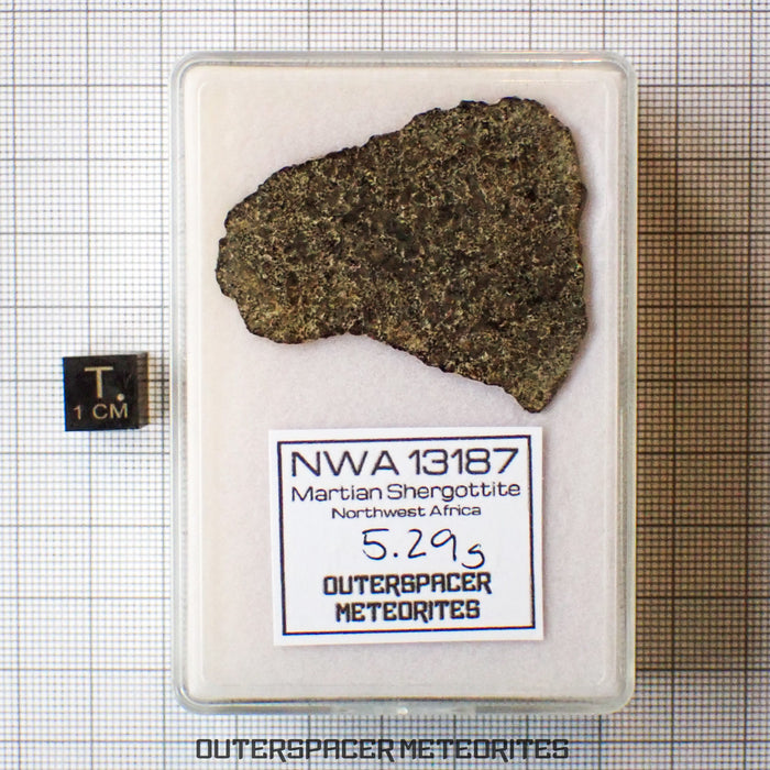 NWA 13187 - Martian Shergottite (Diabasic) - Complete Slice - 5.29g - Northwest Africa