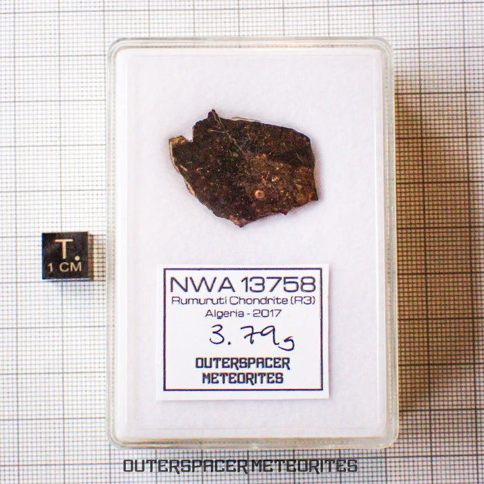 NWA 13758 - R3 Chondrite (Rumuruti) - Slice - 3.79g - Algeria