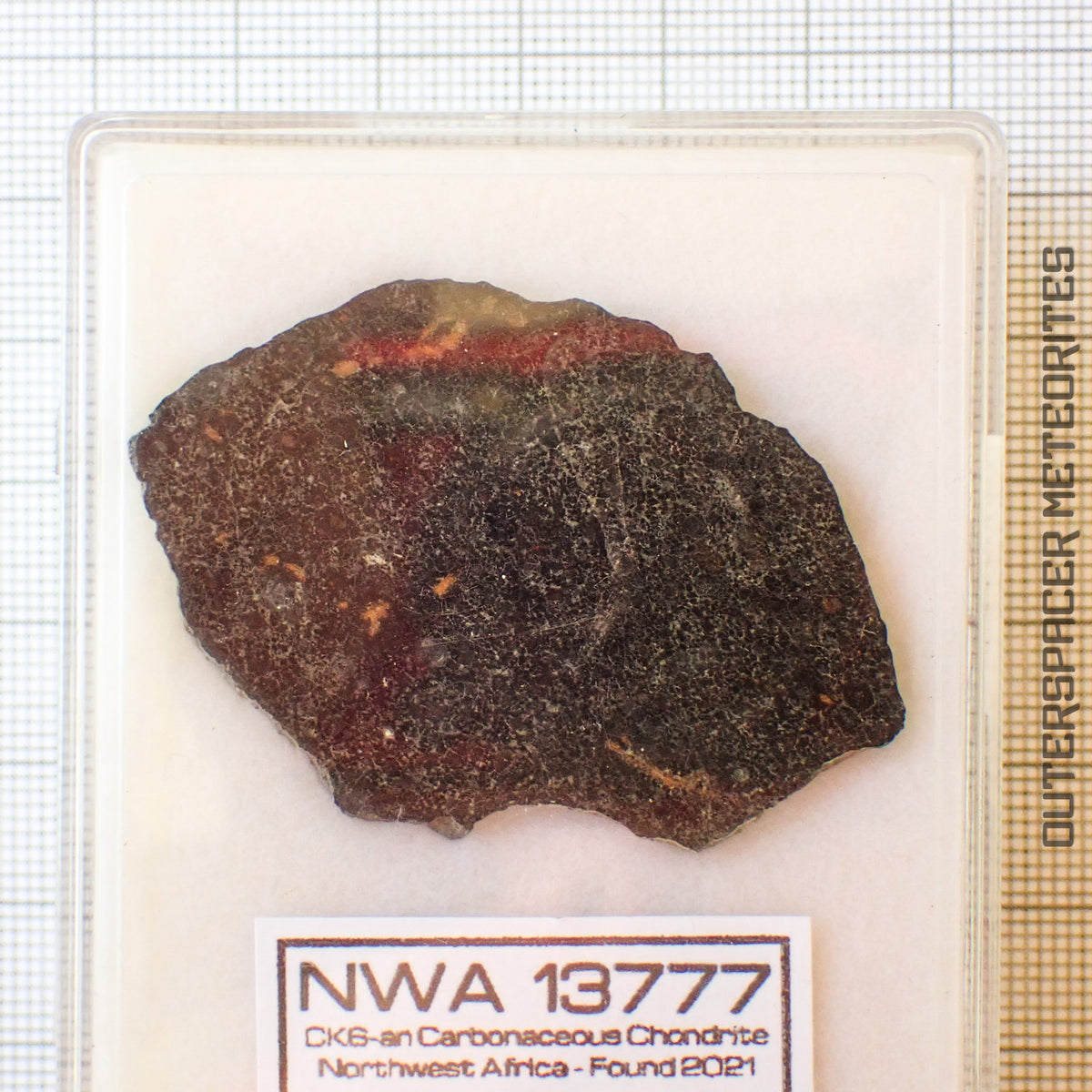 NWA 13777 - CK6-an Carbonaceous Chondrite - Slice  - 9.24g - Algeria
