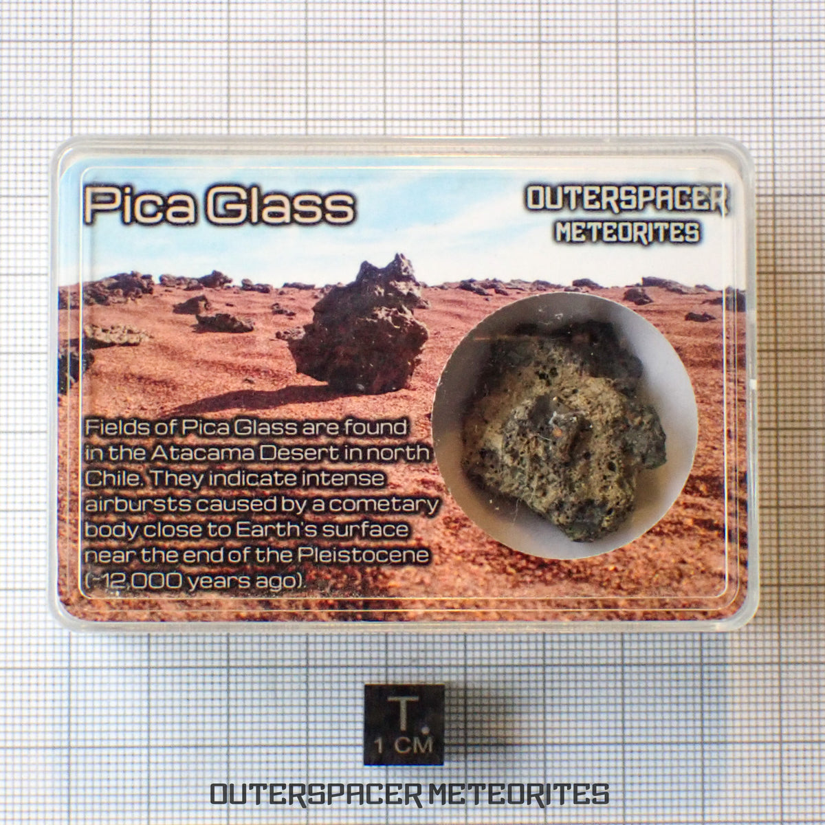 Pica Glass - Cometary Airburst Melt-Glass - Complete Individual - 5.52g - Chile (Atacama)