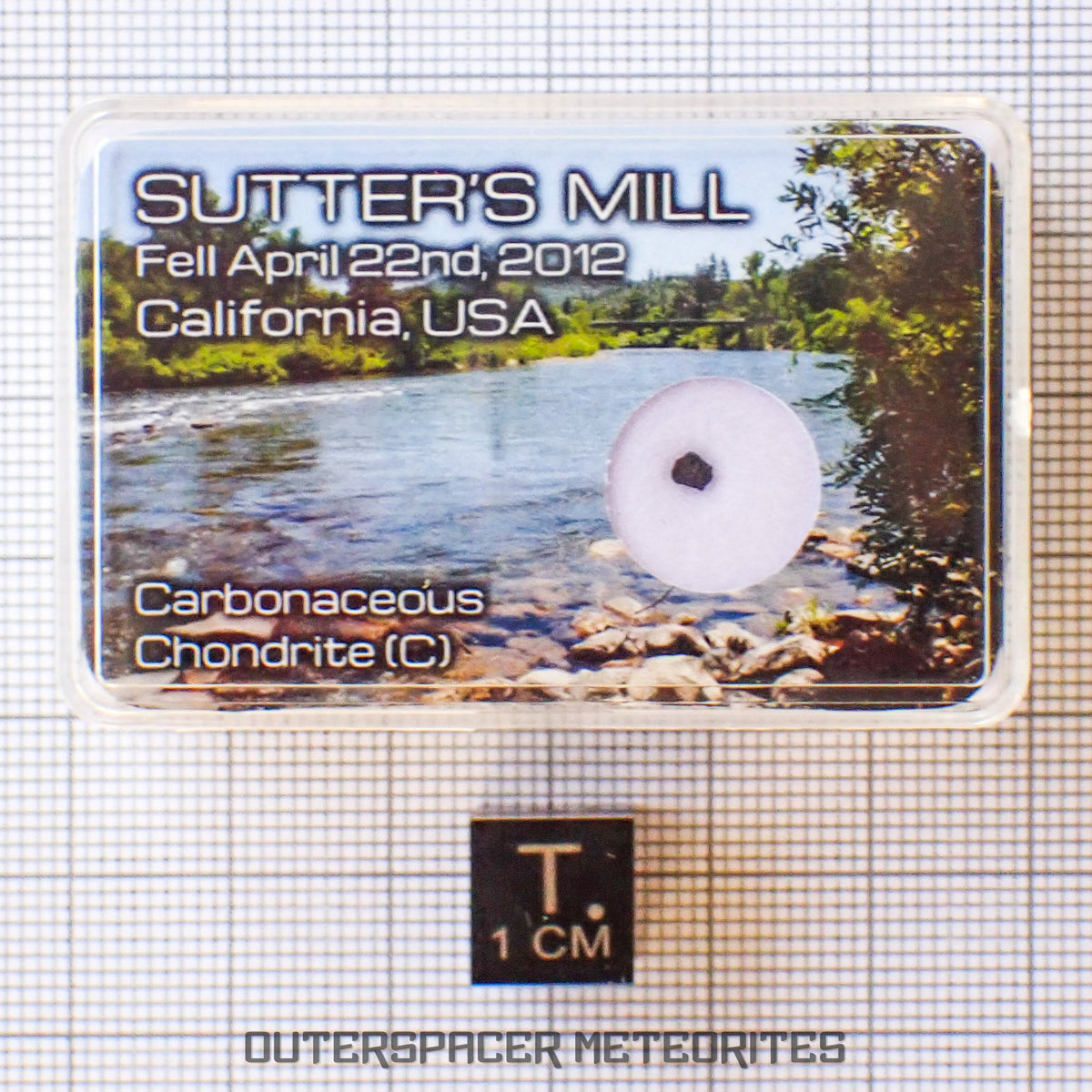 Sutters Mill - Chondrite Carbonée C - Mini Fragment - USA (Californie)