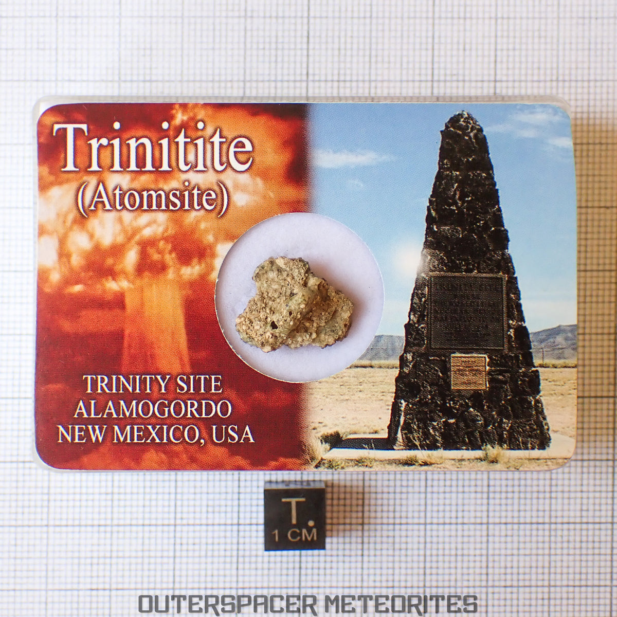 Trinitite (aka. Atomsite or Alamogordo Glass) - Atomic Bomb Melt Glass - Complete Individual - USA (New Mexico)