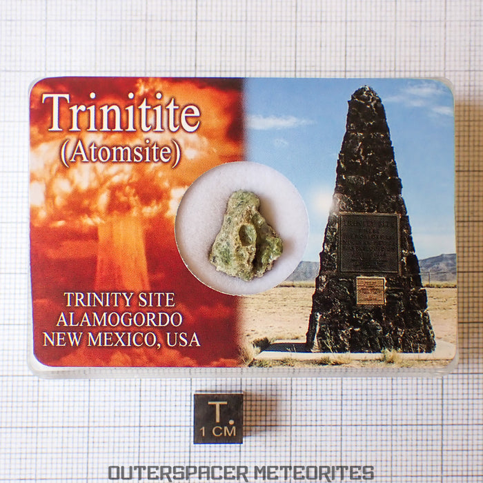 Trinitita (también conocida como Atomsite o Vidrio de Alamogordo) - Vidrio Fundido de Bomba Atómica - Individual Completa - EE. UU. (Nuevo México)