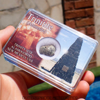 Trinitite (ou Atomsite ou Verre d'Alamogordo) - Verre de fusion de bombe atomique - Spécimen complet - 1,28g - USA (Nouveau-Mexique)