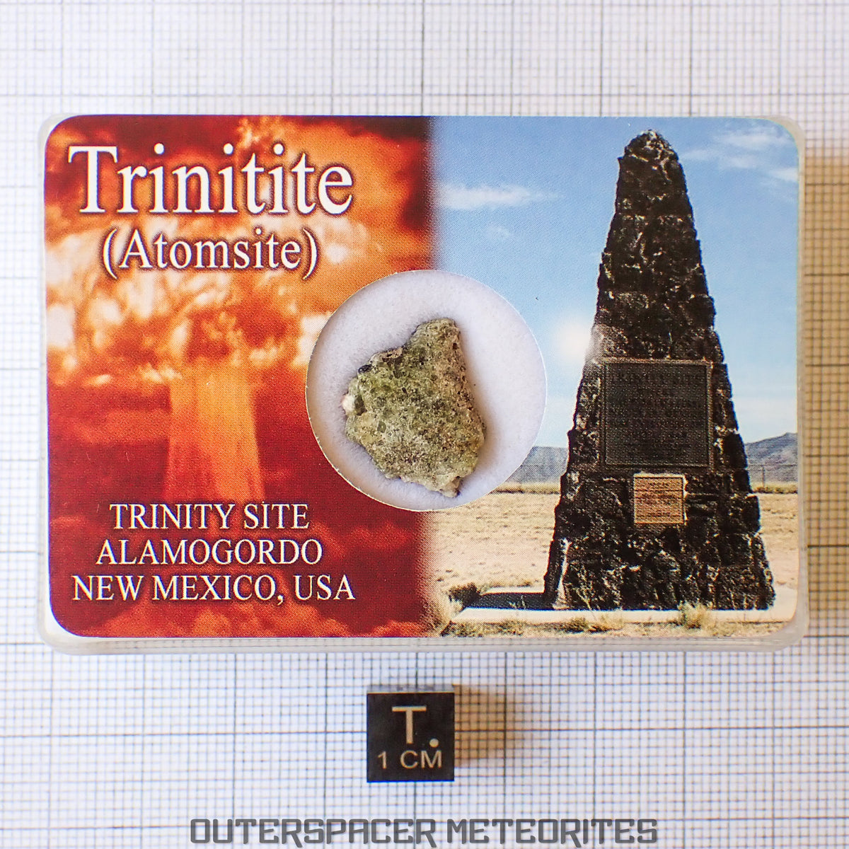 Trinitite (aka. Atomsite or Alamogordo Glass) - Atomic Bomb Melt Glass - Complete Individual - 1.42g - USA (New Mexico)