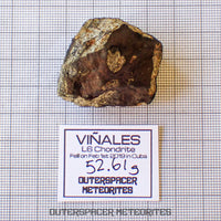 Viñales (aussi appelée Vinales) - Chondrite ordinaire L6 - Fragment complet - 52,61g - Cuba