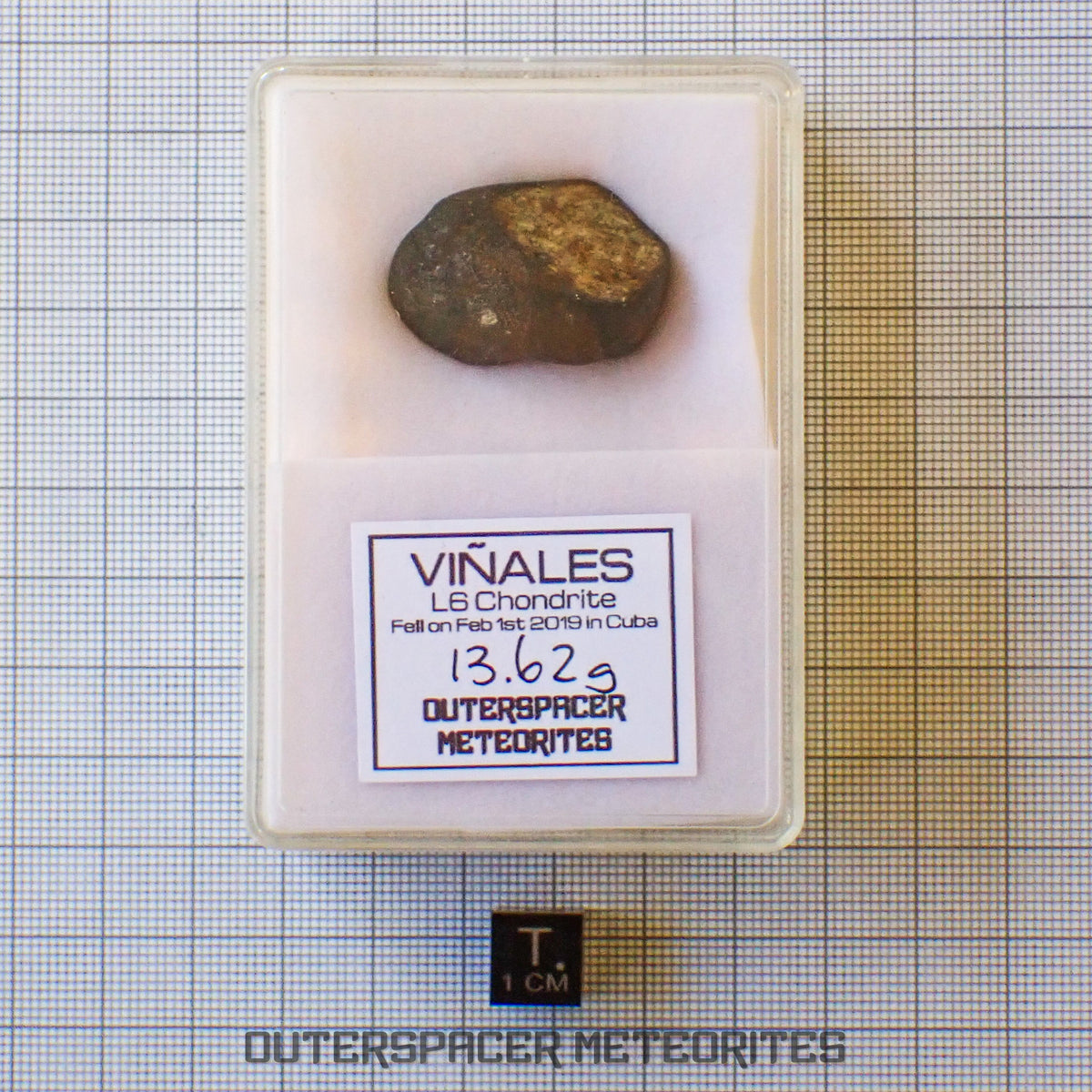 Viñales (aussi appelée Vinales) - Chondrite ordinaire L6 - Individu complet - 13,62g - Cuba