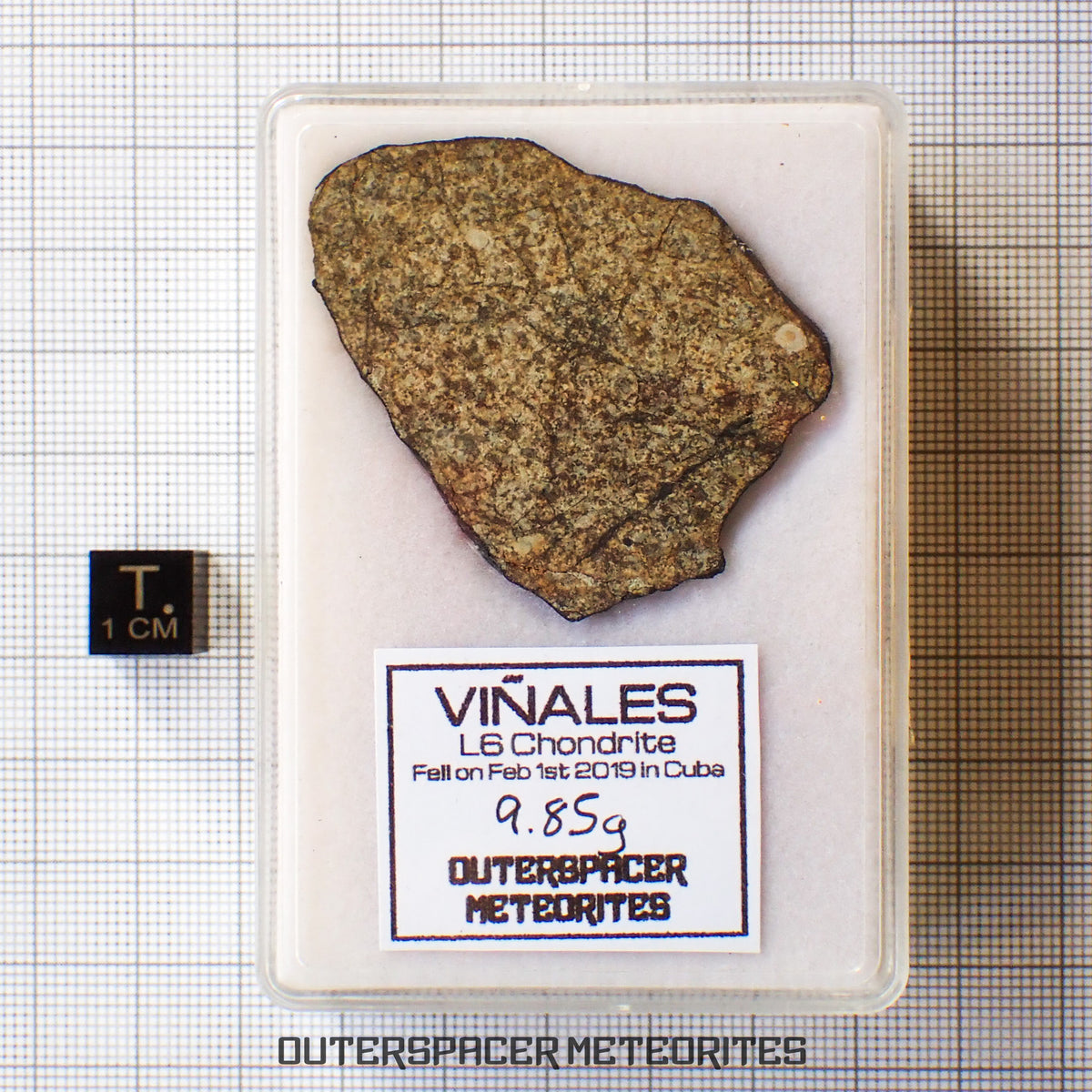 Viñales (aka. Vinales) - L6 Ordinary Chondrite - Slice - 9.85g - Cuba