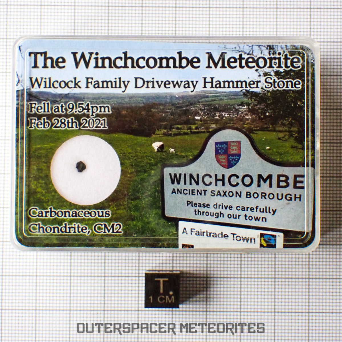Winchcombe - CM2 Carbonaceous Chondrite - Fragment - 0.011 g - England (Gloucestershire)