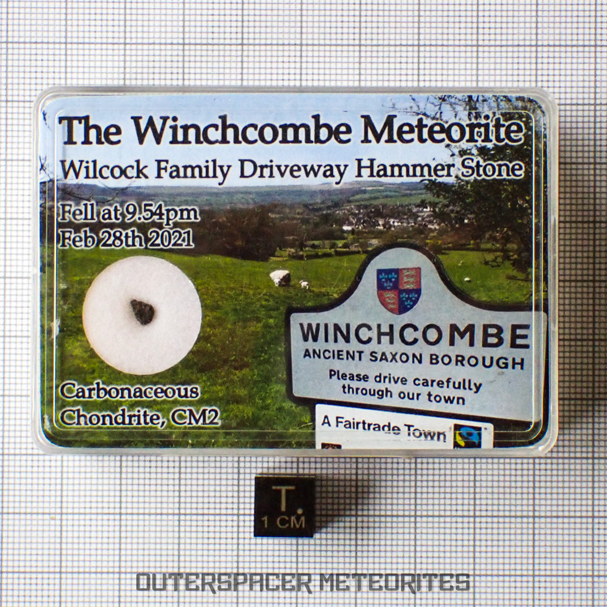Winchcombe - CM2 Carbonaceous Chondrite - Fragment - 0.0415 g - England (Gloucestershire)