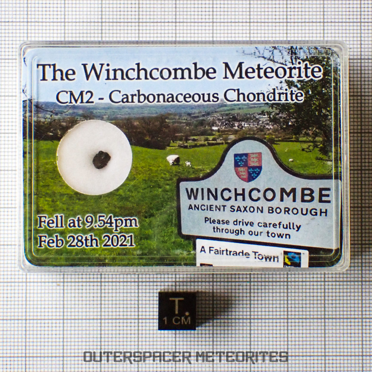 Winchcombe - Chondrite carbonée CM2 - Fragment - 0.054 g - Angleterre (Gloucestershire)